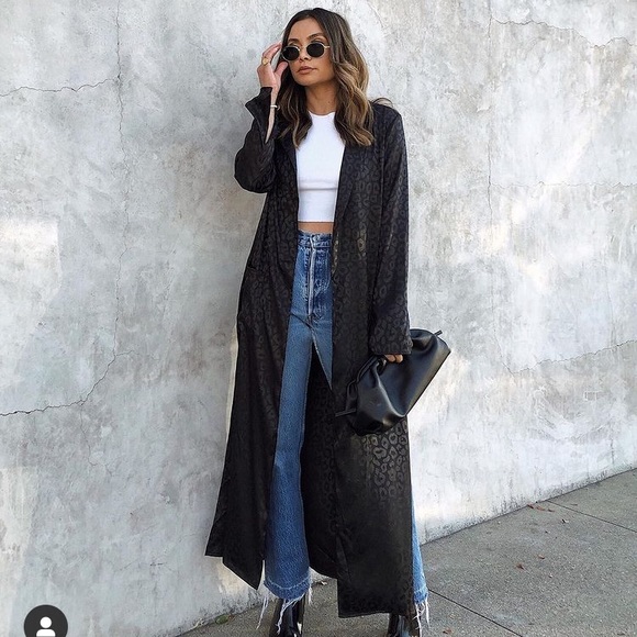 Shop Starlow Black Leopard Duster NWT - Picture 2 of 2